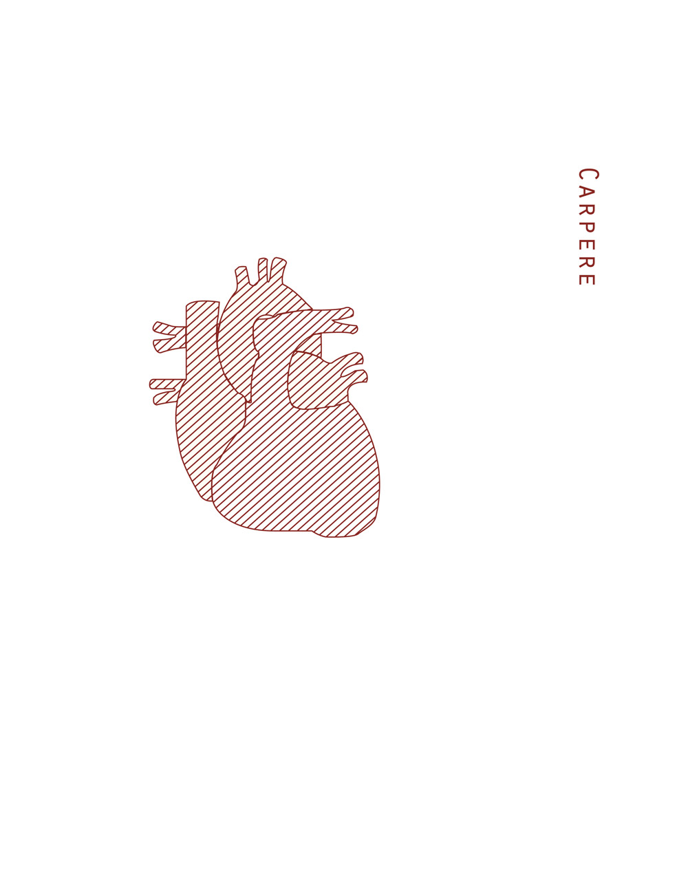 Poster for the Carpere film with an abstract graphic of a heart on a plain background